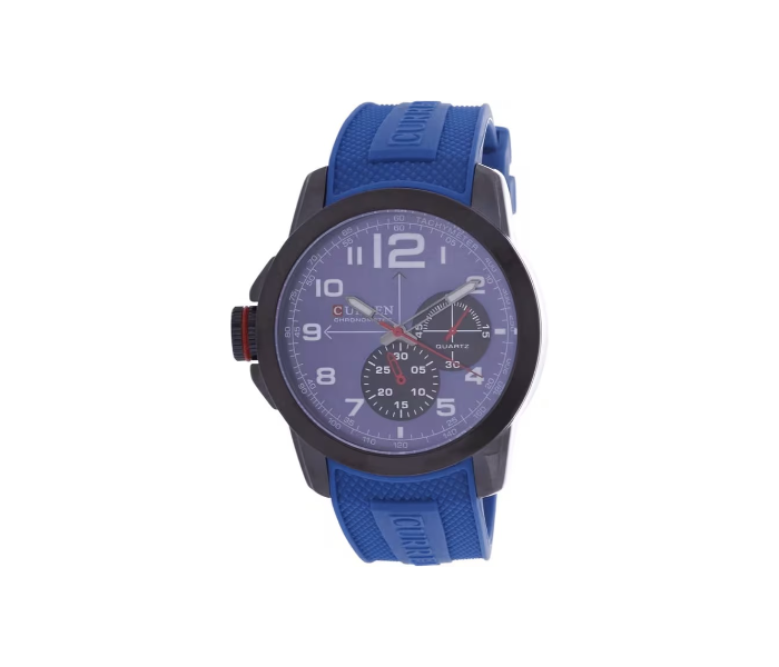 CURREN Men'S Rubber Strap Quartz Watch – Sport Casual Analog Wristwatch with Silicone Band, Luminous Hands & Water Resistant Design in UAE