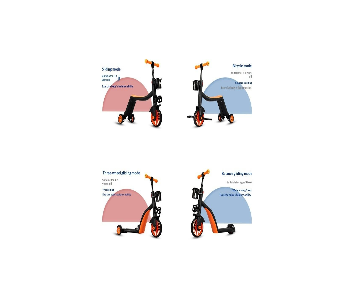 3 Wheels Kids Scooter Height Adjustable Foldable Lean to Steer Children Kick Scooters for Kids (red) in UAE