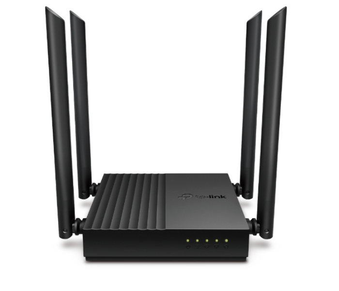 TP-Link Archer C64 5-Port Durable Polycarbonate Textured Black AC1200 MU-MIMO High-Speed Dual Band Gigabit Wireless Router Home and Small Office Network Expansion in UAE