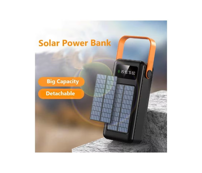 50000mAh Solar Power Bank 22.5W Fast Charging Portable Charger with LED Torch, Multi-Port Outdoor Emergency Battery Pack in UAE
