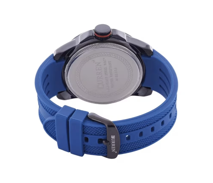CURREN Men'S Rubber Strap Quartz Watch – Sport Casual Analog Wristwatch with Silicone Band, Luminous Hands & Water Resistant Design in UAE