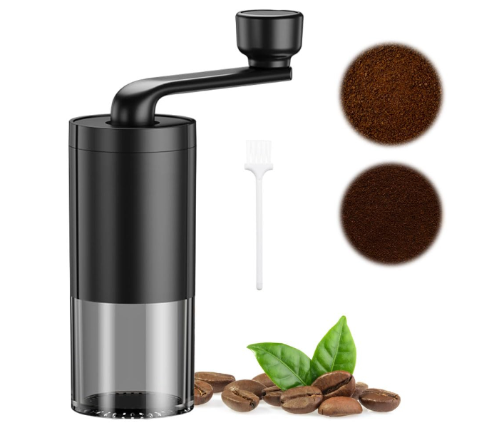Manual Coffee Bean Grinder Hand Crank Coffee Mill with Adjustable Grind Settings, Portable & Detachable for Easy Cleaning in UAE