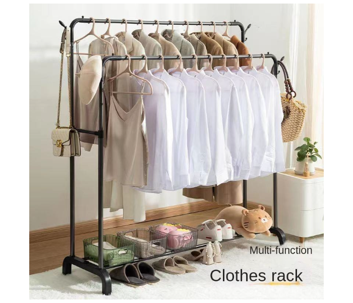 Metal Coat Rack, Simple Floor Standing Clothes Hanger for Indoor Balcony and Dormitory, Easy Assembly Drying Organizer in UAE