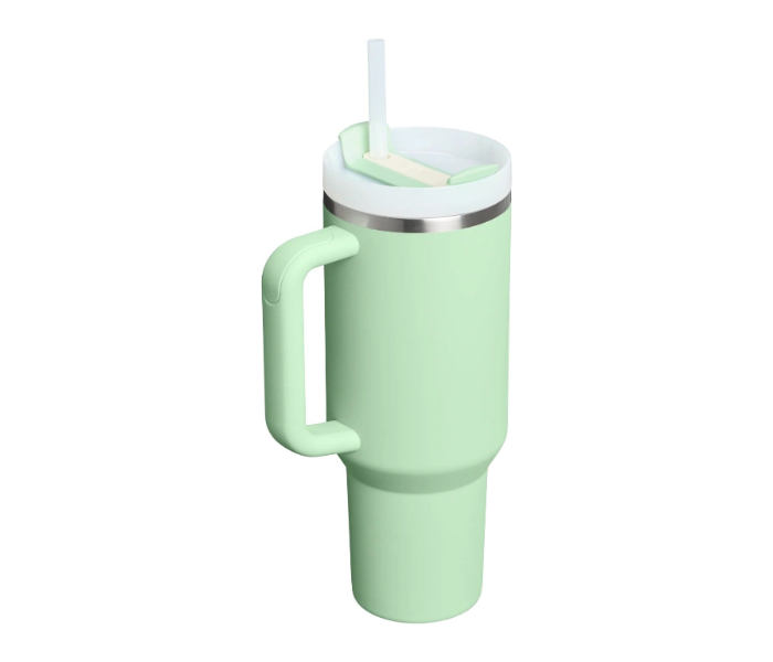 Stanley Quencher H2.0 FlowState Vacuum Stainless Steel Water Bottle with Lid and Straw, BPA-Free, 40oz ( Sage Green) in UAE