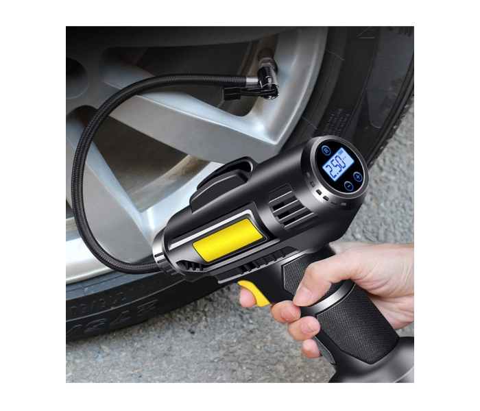 Tire Inflator, Rechargeable Lithium Ion Battery Portable Handheld Fast Inflation Auto Pump with Digital Pressure Gauge for Car Motorcycles Tires in UAE