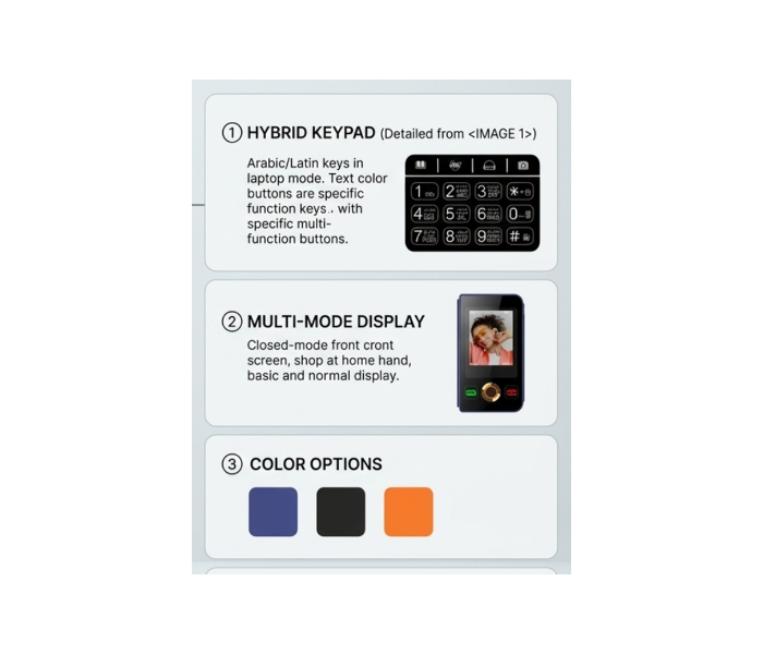 New Rock Fold Mini Dual Sim Keypad Mobile with 2.8 Display in UAE
