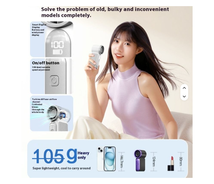 Super Mini USB Rechargeable Pocket Fan Portable Small Hand Fan in UAE