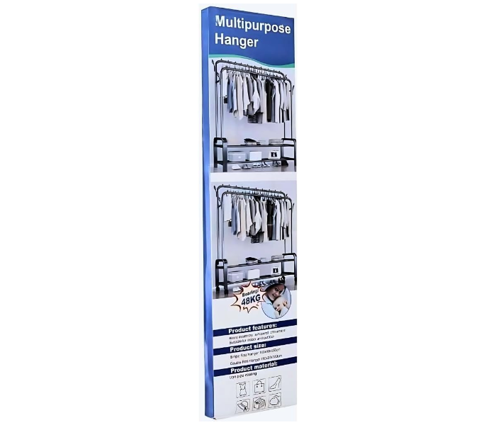 Metal Coat Rack, Simple Floor Standing Clothes Hanger for Indoor Balcony and Dormitory, Easy Assembly Drying Organizer in UAE