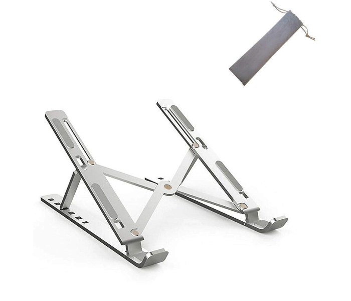 Laptop Stand Foldable Height Adjustable Laptop Stand,Aluminum Cooling Portable Laptop Stand and Suitable for All Laptops & MacBooks (Silver) in UAE