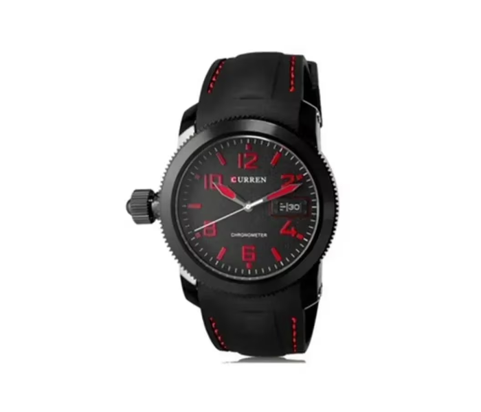 CURREN C8173 Unisex Quartz Analog Watch – Fashion Casual Silicone Strap Wristwatch, Large Dial Water Resistant Sports Watch in UAE