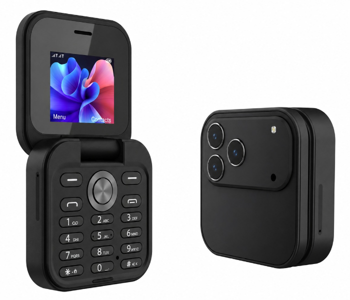 2026 17 PRO edition New Mini Flip Mobile Phone 2 SIM Card Small Display Foldable Cell Phone, Unlocked Flip Phone , Black in UAE