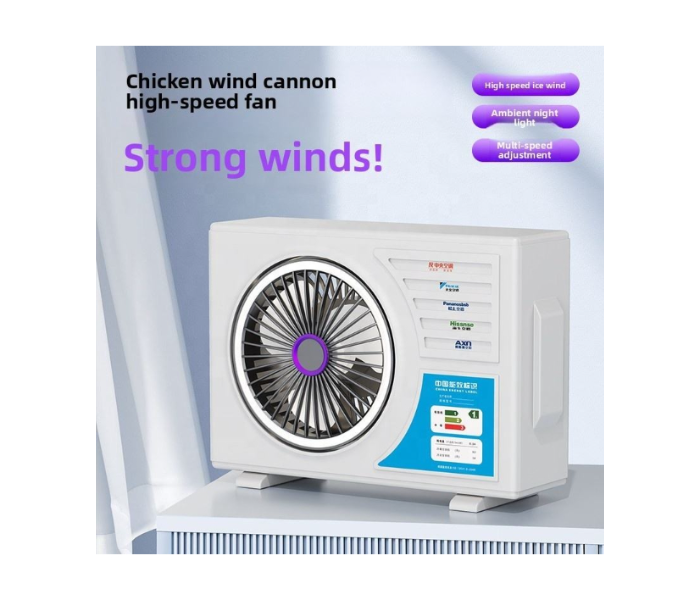 Portable Desk Fan USB Cooling Fan With Rechargable h Multi SDesk peed Control for Office and room Use in UAE