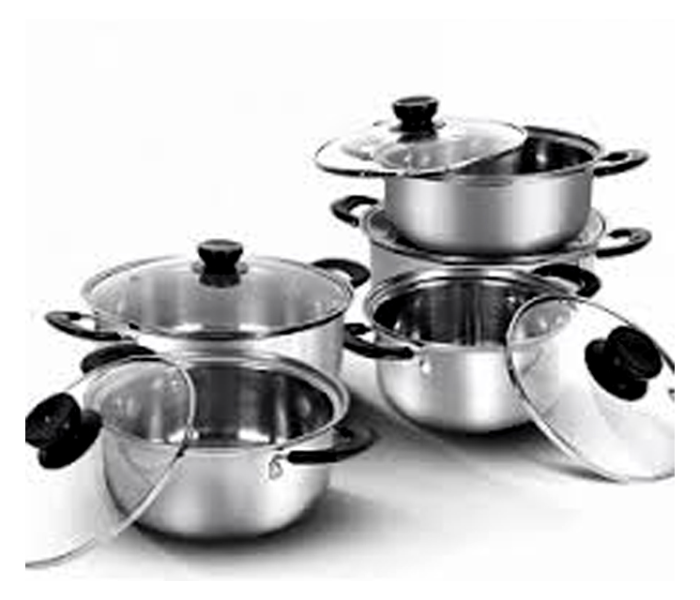 10 PCS Stainless Steel Stock pot Set with Cooltouch Handle in UAE