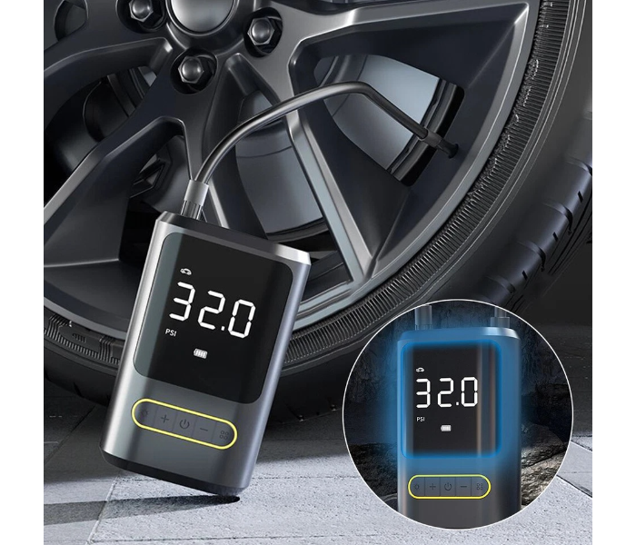 Car Wireless Air Pump w/Light Portable Bike Inflator Pump Power Air Compressor in UAE