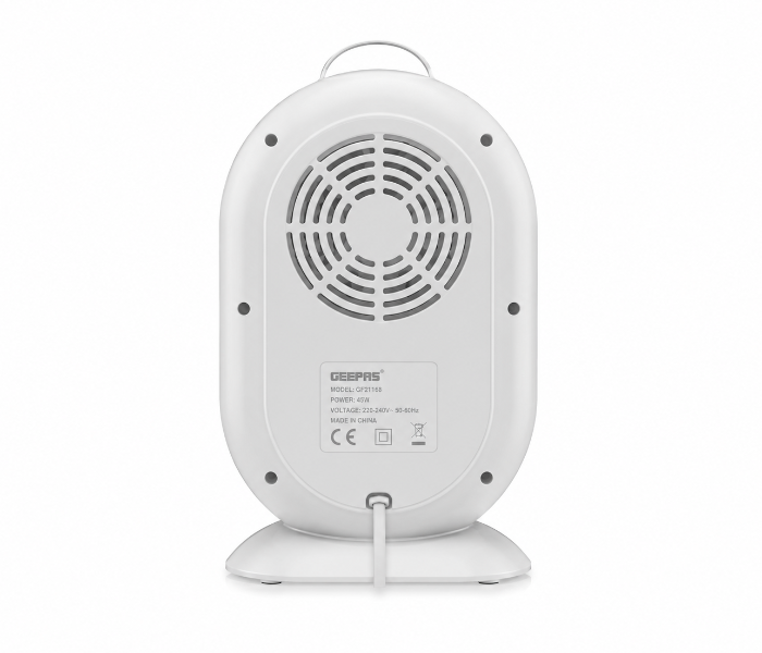 Geepas GF9621 15 Watts Rechargeable Mini Fan with 40 Pieces LED Light - Pink in UAE