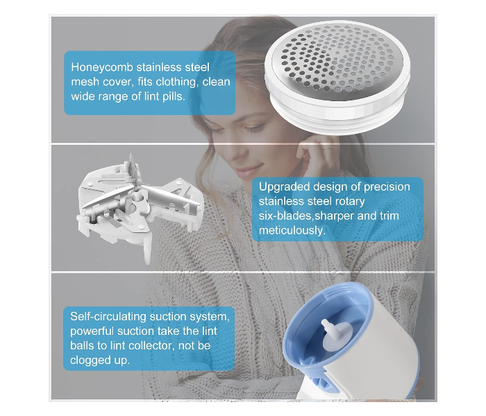 Lint Remover Fabric Shaver, Portable Lint Removers for Clothes, Rechargeable Electric Lint Remover, Clothes Shaver with USB Charging Cord for Quick Debobbler Clothes, Garments, Bedding, Furniture in UAE