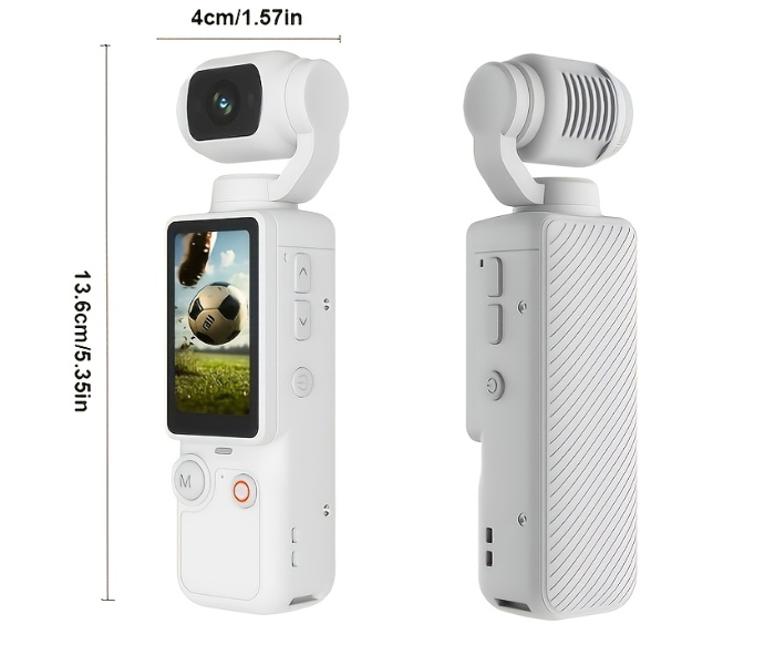 X-INOVA 4K Ultra HD Pocket Vlogging Camera with 180-Degree Rotating Lens (white) in UAE