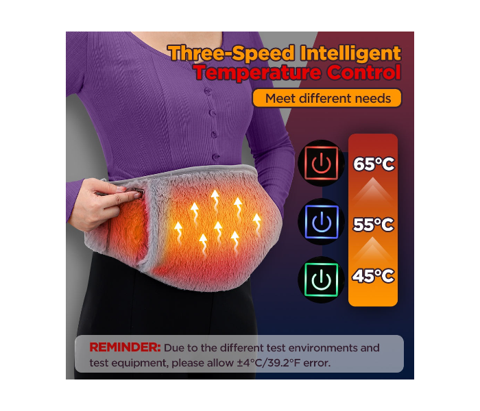 3-Level Adjustable Electric Heated Waist Belt Utterus Warming Pad for Menstrual Relief Abdomen Hand Warmer in UAE