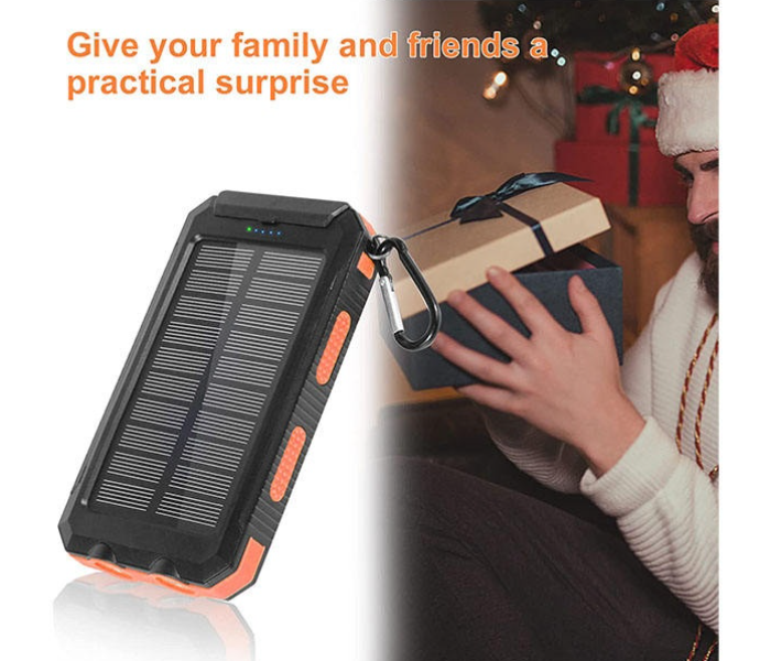 Multi Interface 20000mah Wireless Charger Solar Outdoor Powerbank with Cable Portable Mobile Power Bank in UAE