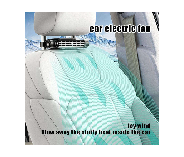 USB Car Seat Cooling Fan | Portable Headrest Fan for Backseat, 3-Speed Adjustable Airflow, Quiet Cooling for Kids & Pets, Universal Fit for Cars, Trucks, SUVs, Easy USB Power Connection in UAE