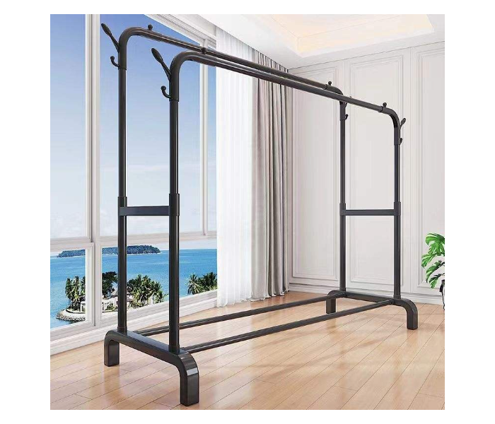 Metal Coat Rack, Simple Floor Standing Clothes Hanger for Indoor Balcony and Dormitory, Easy Assembly Drying Organizer in UAE