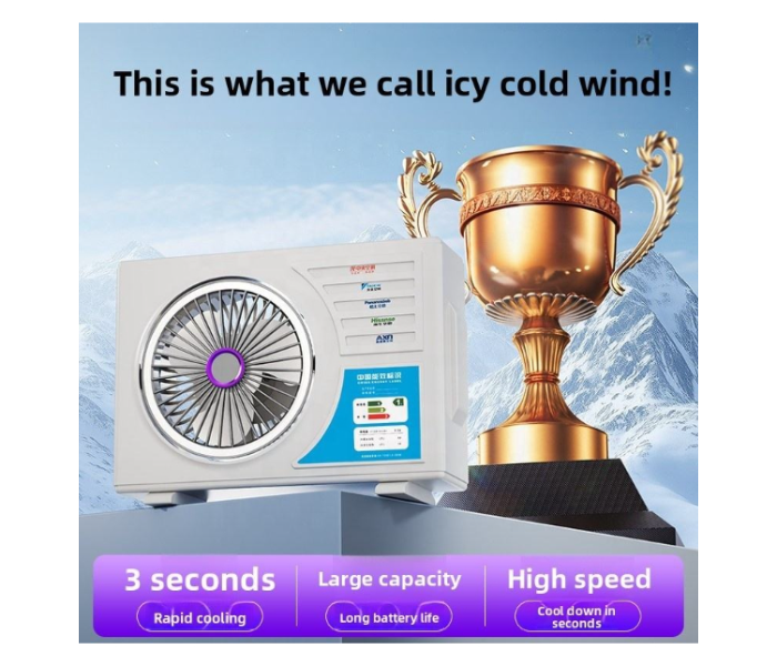 Portable Desk Fan USB Cooling Fan With Rechargable h Multi SDesk peed Control for Office and room Use in UAE