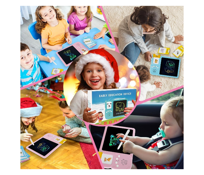 2 in 1 Talking Flash Cards with LCD Writing Tablet for Kids, 224 Words Flash Cards for Kids, Speech Therapy Autism Toys, Educational Learning Toys Gifts for 3 4 5 6 Year Old in UAE