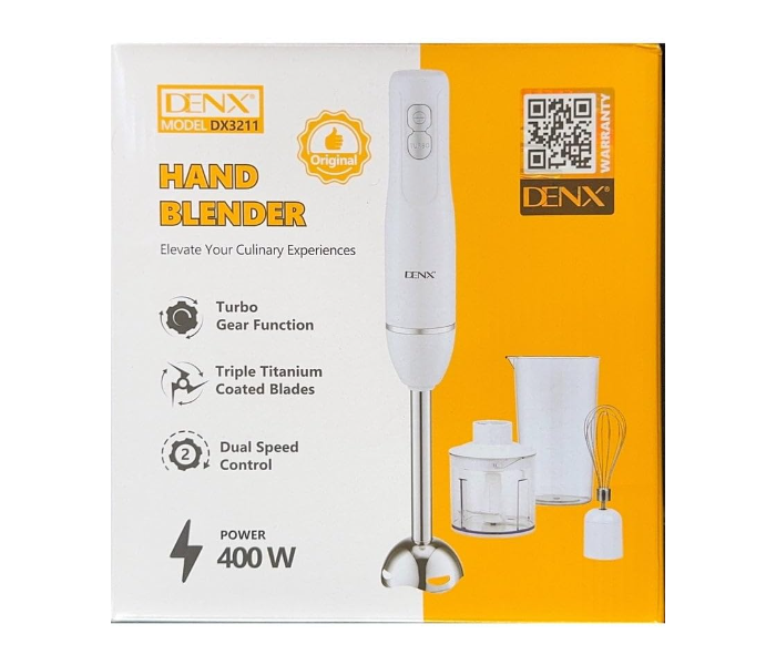 Denx DX3211 4 in 1 Hand Blender, White in UAE
