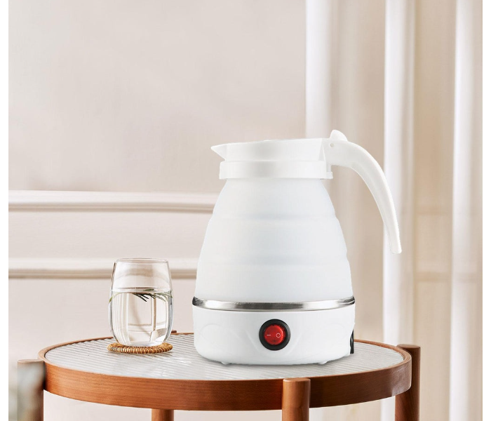  Travel Folding Electric Kettle Fast Boiling Camping 600ml Electric Tea Maker White in UAE