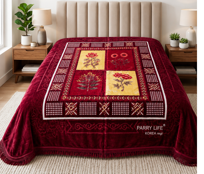 PARRY LIFE PLBL7516 Premium Season Blanket Set - Maroon in OMAN