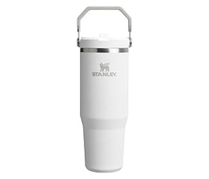 Stanley IceFlow Flip Straw Vacuum Stainless Steel Water Bottle with Leakproof Lid, BPA-Free ,40oz,Frost White in UAE
