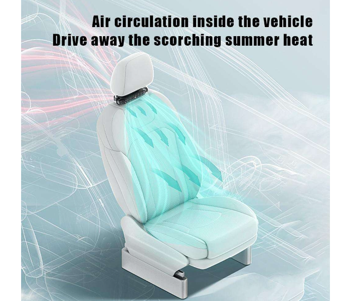 USB Car Seat Cooling Fan | Portable Headrest Fan for Backseat, 3-Speed Adjustable Airflow, Quiet Cooling for Kids & Pets, Universal Fit for Cars, Trucks, SUVs, Easy USB Power Connection in UAE