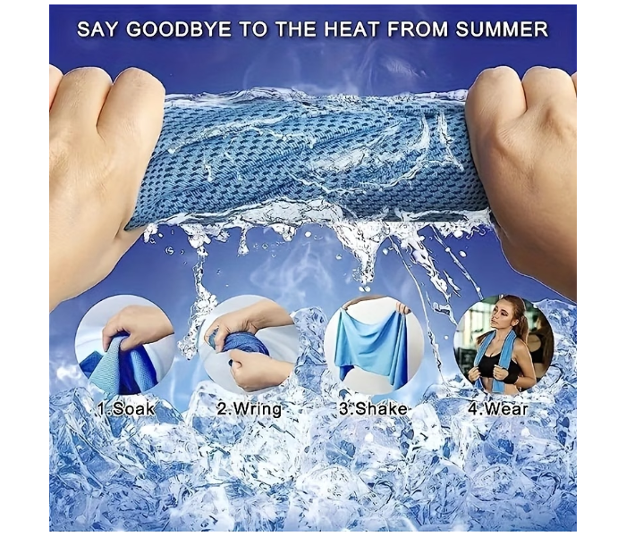 Cooling Sports Towels - Ultra-Soft, Quick-Dry Polyester Ice Towels in Vibrant Colors for Gym, Yoga, Running & Outdoor Activities in UAE