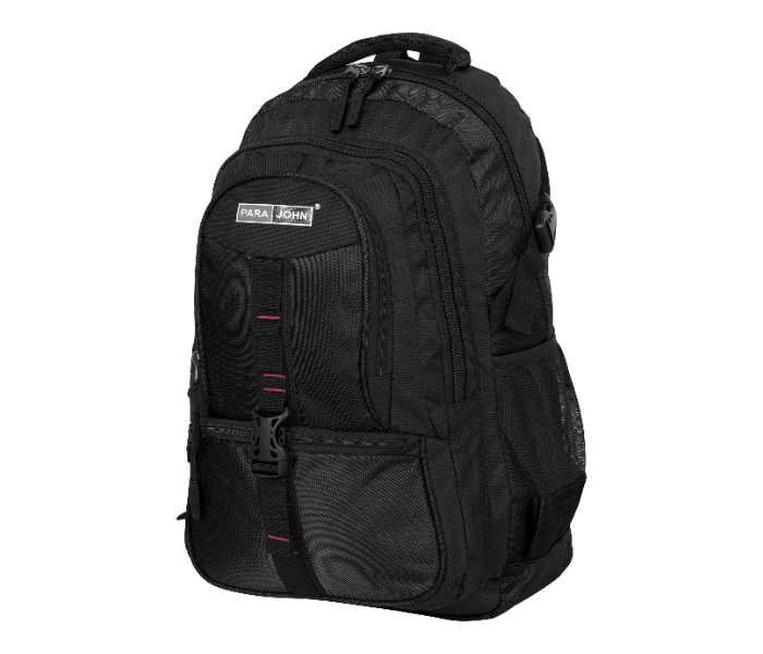 Para John PJSB6007A18 Multi-Compartment Stylish Student Backpack 18 Inch - Black in UAE