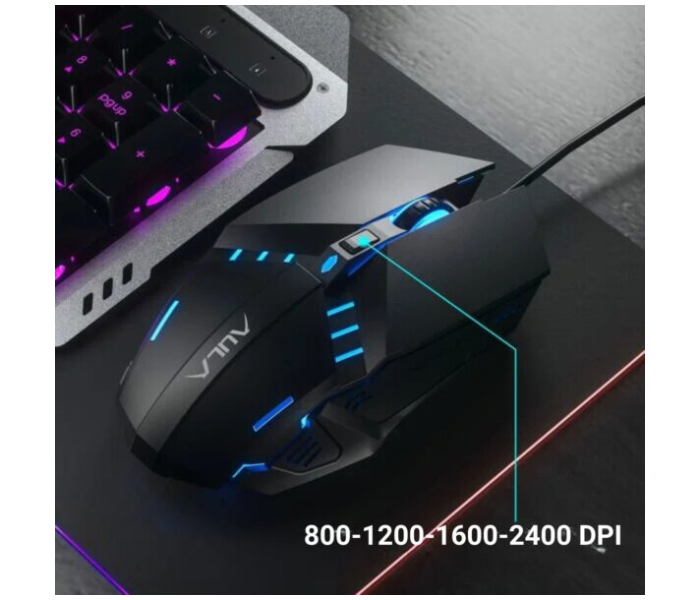 Aula F2023 Combo Wired Membrane Gaming Keyboard and Mouse | Black (F2023Combo) in UAE
