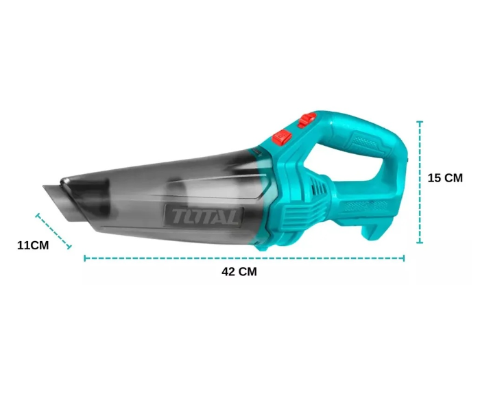 TOTAL P20S Cordless Handheld Vacuum Cleaner 20V Lithium Battery, Portable Wet & Dry Vacuum, 9kPa Powerful Suction, Rechargeable Mini Vacuum Cleaner with Brush & Crevice Nozzle in UAE