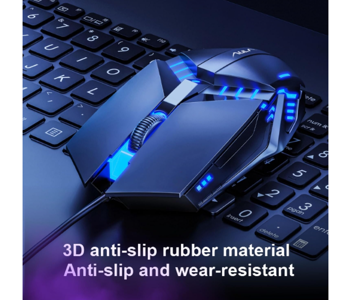 AULA S31 Wired Gaming Mouse, Adjustable DPI Range 800/1000/1200 with 4 Keys, Polling Rate 125Hz | Black (S31B) in UAE
