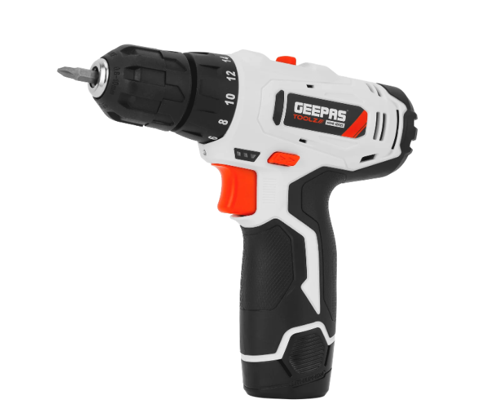 Geepas GCD7628 12V Cordless Drill white and black in UAE