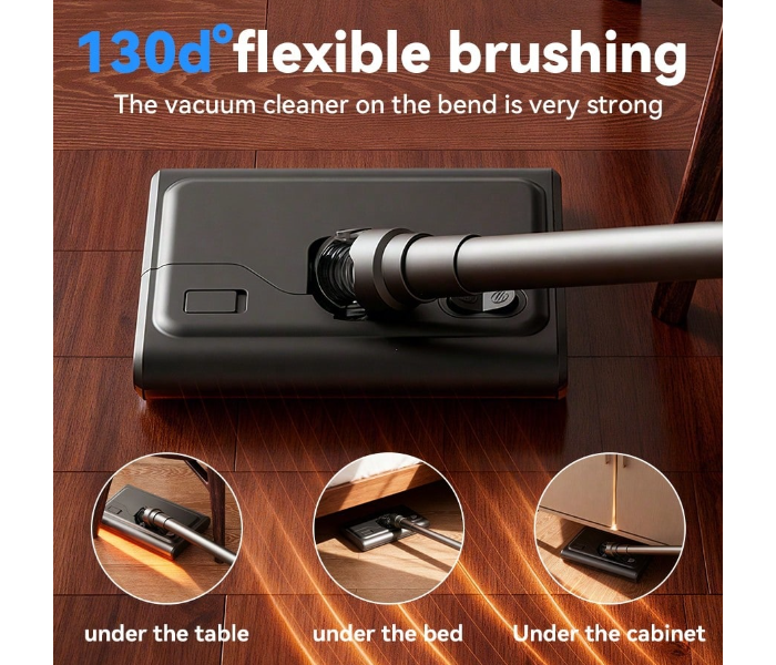 Wireless Wet Dry Vacuum Cleaner Mop Combo - 14000Pa Power Suction Self-Cleaning, Low Noise, Rechargeable Vacuum Cleaner With 3 Modes & Adjustable Length, Multi-Angle Brush For Apartment Hardwood Rug, Pet Hair, Car, Black in UAE