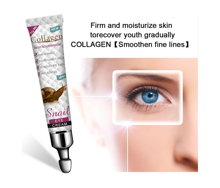 Snail Eye Contour Cream, Moisturizing and Firming, Reduces Dark Circles and Bags, Women's Anti-Wrinkle Cream, Light Texture, Quick Absorption, Ideal as a Makeup Base, in UAE