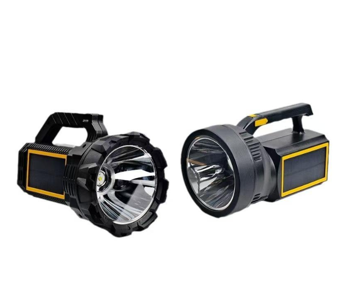 Solar Power LED FlashLight Search Light 3 Solar Panels Rechargeable with Handle for Hunting Camping Hiking Emergency in UAE