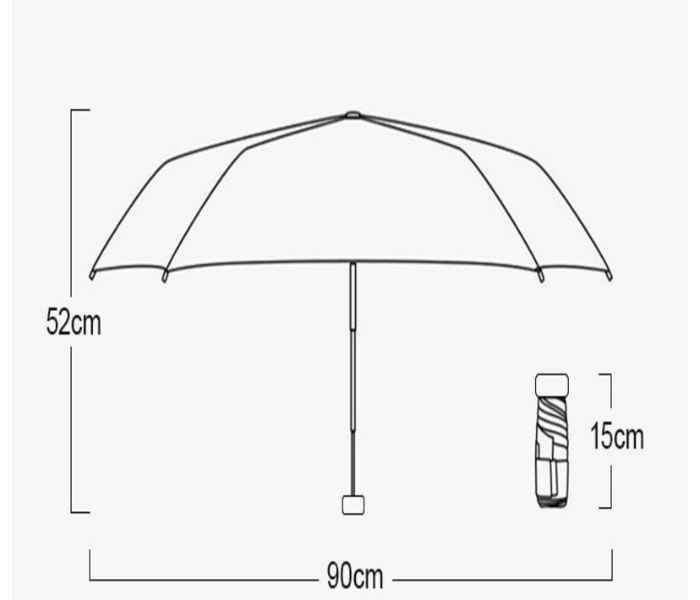 Portable Small Foldable Umbrellas Gradient Color Super Mini Pocket Lightweight Sturdy Steel Shaft Windproof Travel Umbrella in UAE