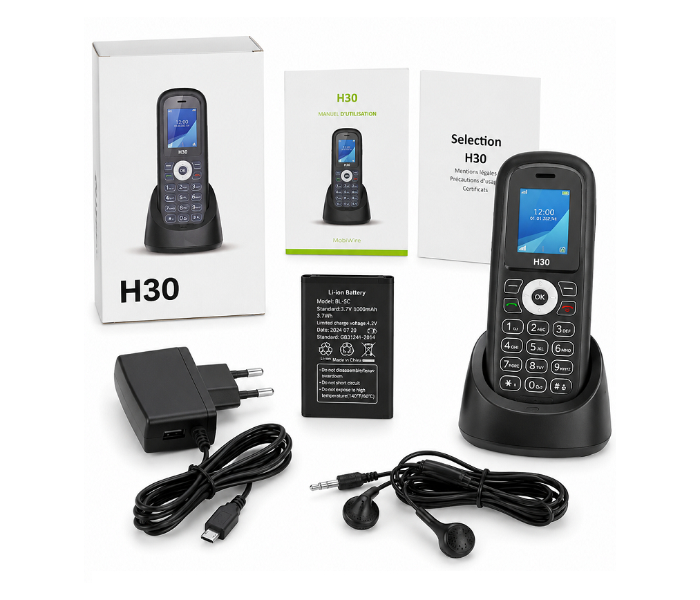 Wireless SIM Card Landline Phone – Color Screen Charging Base H30 in UAE