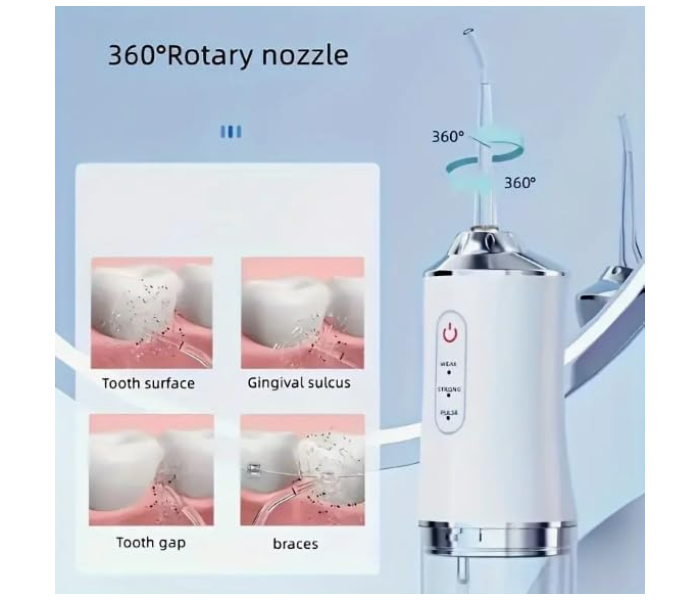 Cordless Water Flosser for Teeth - Electric Flosser 3 Cleaning Modes in UAE