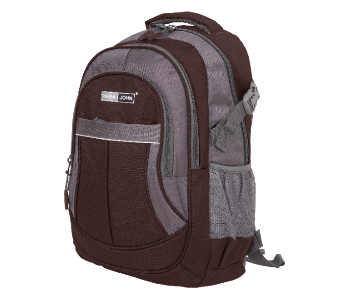 Para John PJSB6010A16 16-Inch School Backpack with Front Organizer Pocket & Side Mesh Holders Coffee in UAE