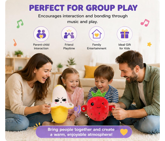 Interactive Carrot – Soft Sensory Music Plush With Sounds, Parent-Child Fun And Early Learning (Carrot) in UAE
