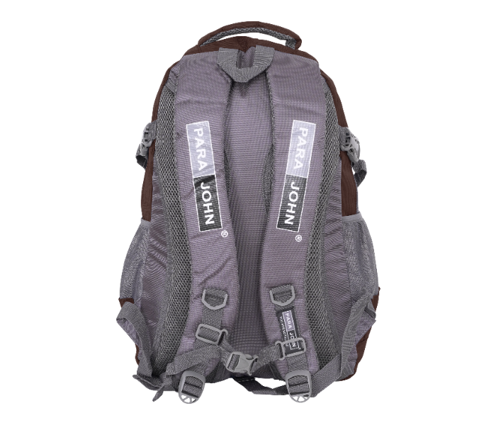 Para John PJSB6009A14 14-Inch Multi-Compartment School Backpack with Front Organizer Pocket, Side Mesh Pockets & Comfort Straps Coffee Brown in UAE