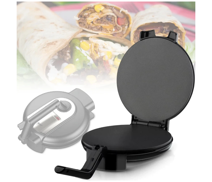 RAF 1400W Electric Roti Maker 10 inch, Double-sided Heating Chapati Maker Crepe Machine, Non-stick Coating Roti Press Tortilla Maker, Anti-scalding Handle and Indicator Lights, Adjustable Temperature R-567 in UAE