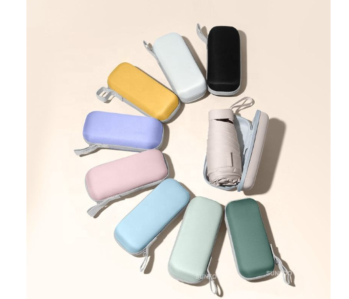 Portable Small Foldable Umbrellas Gradient Color Super Mini Pocket Lightweight Sturdy Steel Shaft Windproof Travel Umbrella in UAE