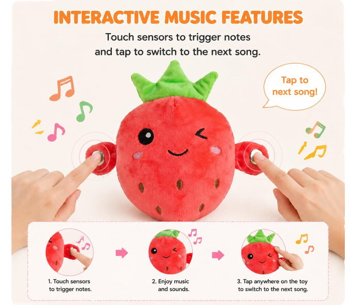 Interactive Banana – Soft Sensory Music Plush with Sounds, Parent-Child Fun and Early Learning (Banana) in UAE